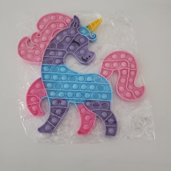 Large Unicorn Push Pop Bubble Fidget Toy - Picture 5 of 5